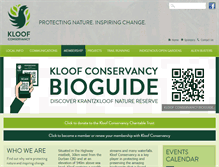 Tablet Screenshot of kloofconservancy.org.za